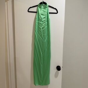 Zara Vibrant Green Backless Dress